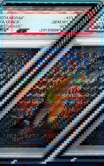 2024-25 Mosaic #13 Luka Doncic Stained Glass SSP CASE HIT PSA 10 Gem Mint LAKERS