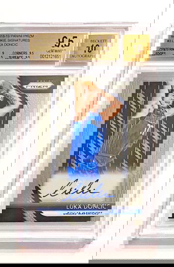 2018-19 Panini Prizm Luka Doncic Rookie Signatures Auto BGS 9.5/10 Gem Mint