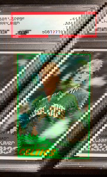 1981 TOPPS LARRY BIRD #4 PSA 7 NM NEAR MINT