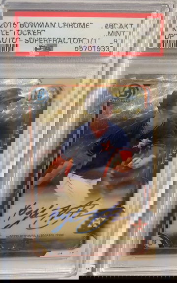 2015 Bowman Chrome Kyle Tucker Superfractor Auto 1/1 PSA 9