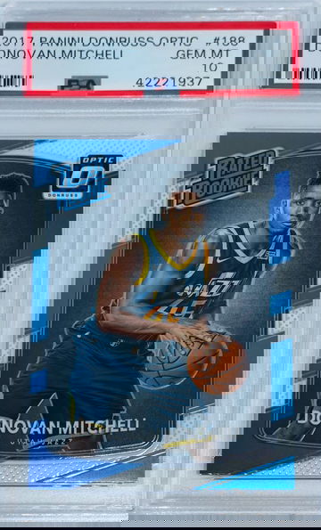 DONOVAN MITCHELL 2017-18 PANINI DONRUSS OPTIC RC PSA 10 GEM MINT 