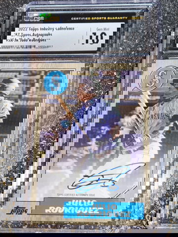 2022 Topps Industry Conference 1987 Julio Rodriguez Auto CSG 10