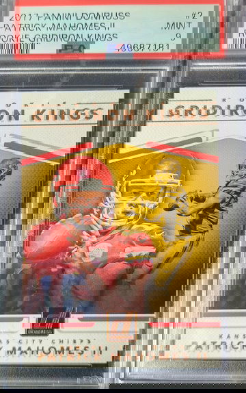 2017 Patrick Mahomes Panini Donruss Rookie Gridiron Kings PSA 9