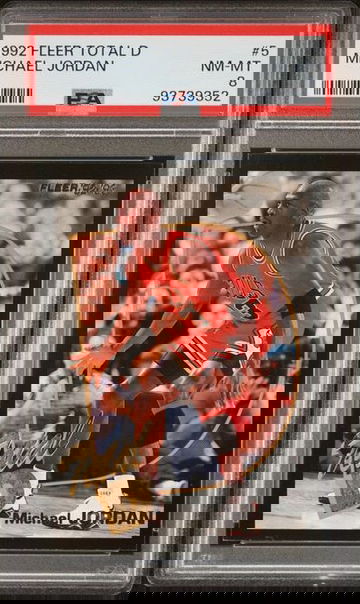 1992 Fleer Total D #5 Michael Jordan PSA 8 - only 283 graded higher