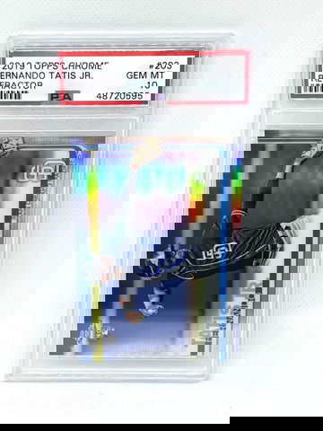 2019 Topps Chrome Refractor Fernando Tatis Jr Psa 10 #203 Padres Beautiful! 