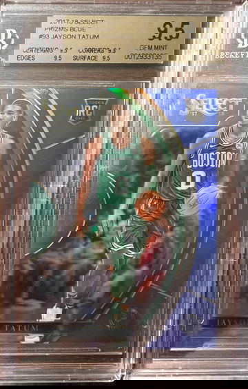 2017-18 Panini Select #93 Jayson Tatum  Blue Prizm /299 BGS 9.5 