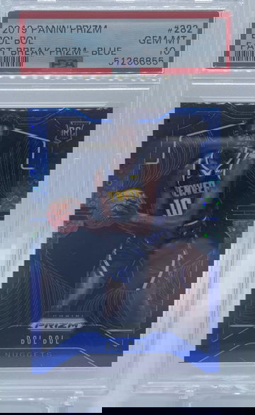 2019 Panini Prizm Fast Break Prizm Blue Bol Bol PSA 10