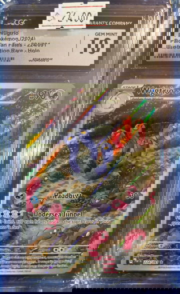 2024 Pokémon Wugtrio Paldean Fates 224/091 Alt Art CGC 10 Gem Mint