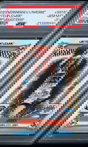 2023 Bowman Chrome University Sharp Shooters Caitlin Clark #SS15 PSA 10