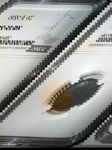 1931-S Lincoln Wheat Cent — NGC XF45 BN — Key Date San Francisco Issue