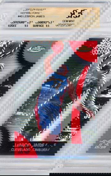 2007-08 Topps Finest LeBron James Refractor #40 BGS 9.5 True GEM MINT Quad