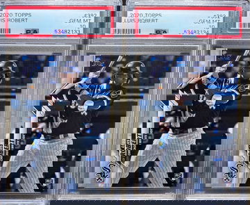 Luis Robert - 2020 Topps Series 2 #392 RC - PSA 10 - 2 Card Lot