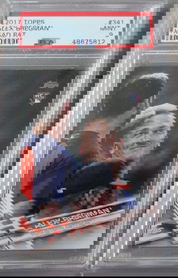 Alex Bregman RC Rookie Variation Head Pat SP 2017 Topps #341 PSA 9 Mint