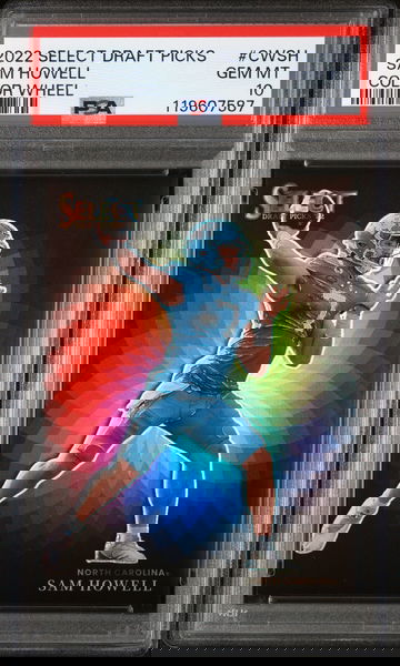 2022 Panini Select Draft Picks Color Wheel Sam Howell #CWSH PSA 10