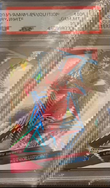 2019-20 Panini Revolution Coby White Rookie RC #/50 Cubic #106 PSA 10