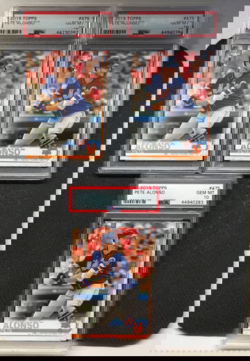 Pete Alonso topps series 2 rc psa 10 lot of 3