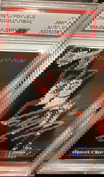 1992 Upper Deck #1 Shaquille O’Neal Rookie PSA 9/ 10 auto