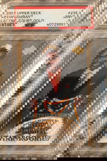 2007 upper deck Kevin Durant electric court gold psa 9