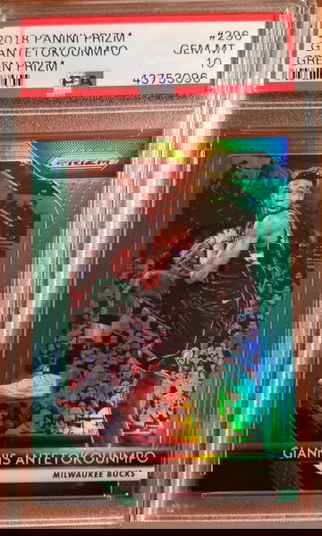 2018-19 MVP YEAR Prizm Green Prizm Giannis Antetokounmpo PSA 10 Gem Mint