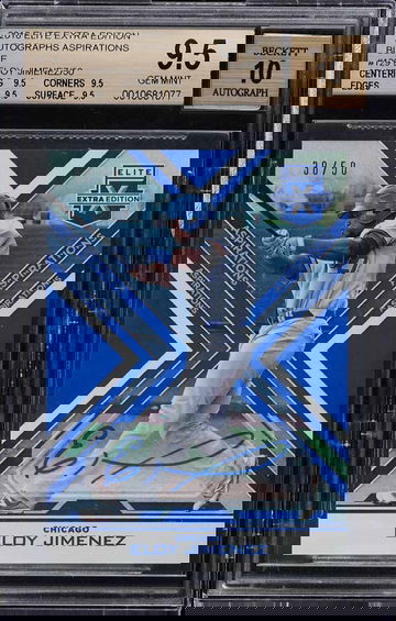 2016 PANINI ELITE ASPIRATIONS AUTO /50 BLUE ELOY JIMENEZ ROOKIE #129 - BGS 9.5 GEM