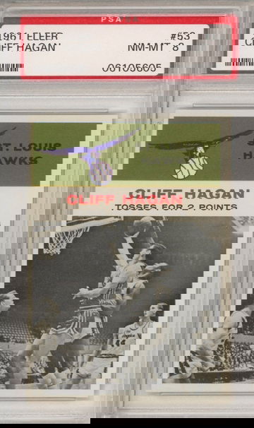 1961 Fleer #53 Cliff Hagan PSA 8