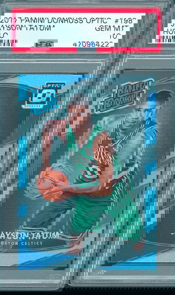 2017 Donruss Optic Jayson Tatum #198 Rated Rookie Holo Silver PSA 10 CELTICS SP