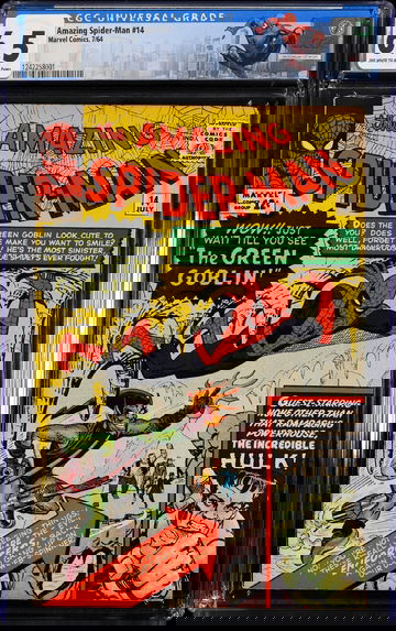 AMAZING SPIDER-MAN #14 CGC 6.5 1ST GREEN GOBLIN HOT! 