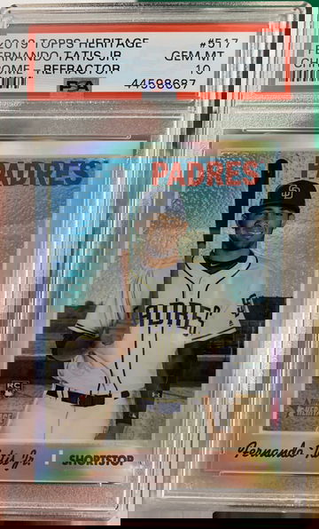 2019 Topps Heritage Chrome Fernando Tatis Jr #517 Refractor Rookie RC /569 PSA 10