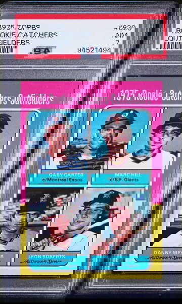 1975 TOPPS GARY CARTER ROOKIE CATCHERS OUTFIELDERS #620 PSA 7