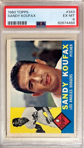 1960 Topps #343 Sandy Koufax PSA 6