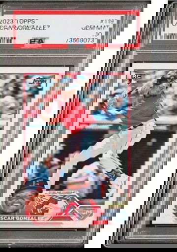 2023 OSCAR GONZALEZ 2023 Topps Series #119 PSA 10