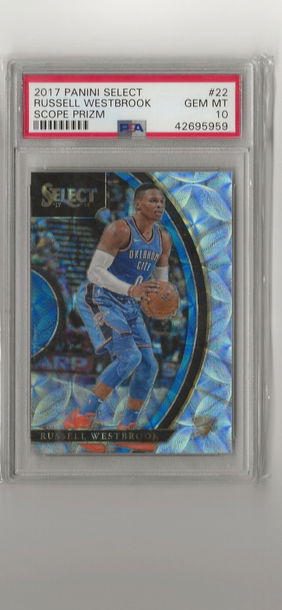 Russell Westbrook 2017 Panini Select Scope Prizm #22 PSA 10