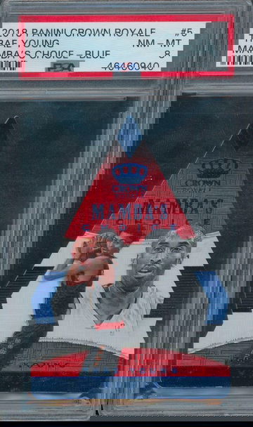 2018 crown royale Trae Young mambas choice blue 07/49 psa 8