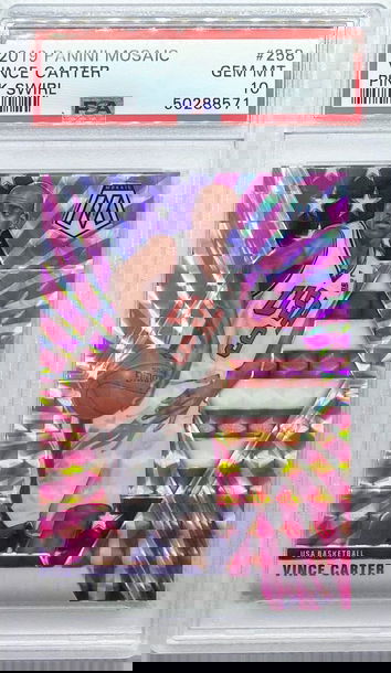 Mosaic Vince Carter Team USA Pink Swirl 5/11 FOTL PSA 10