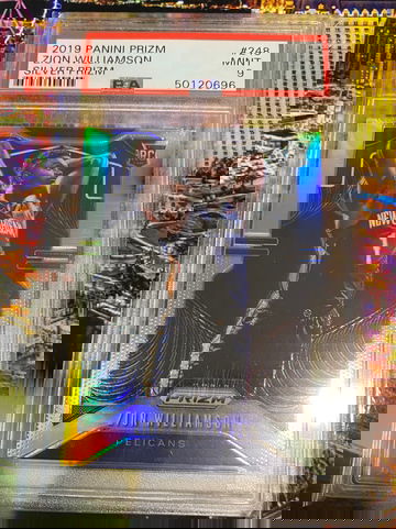 2019 Zion Williamson silver prizm #248 mint 9 psa