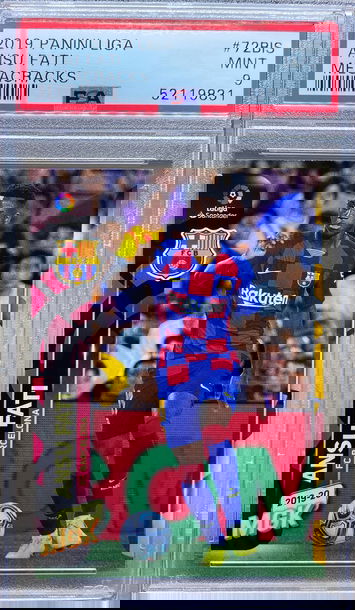 Ansu Fati - 2019 Panini Megacracks #72BIS Rookie - PSA 9