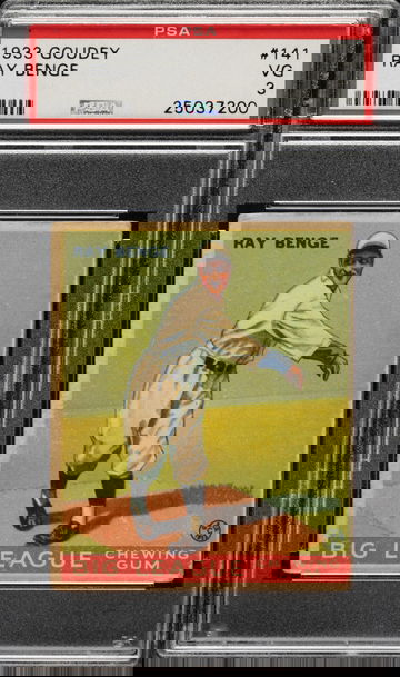 1933 Goudey #141 Ray Benge Brooklyn Dodgers  PSA 3 VG