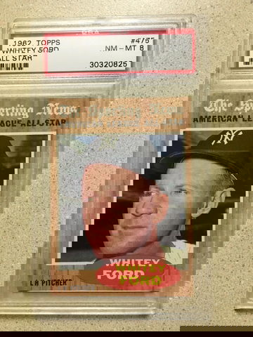 1962 Topps #475 Whitey Ford PSA 8 NM-MT YANKEES ALL STAR HOF