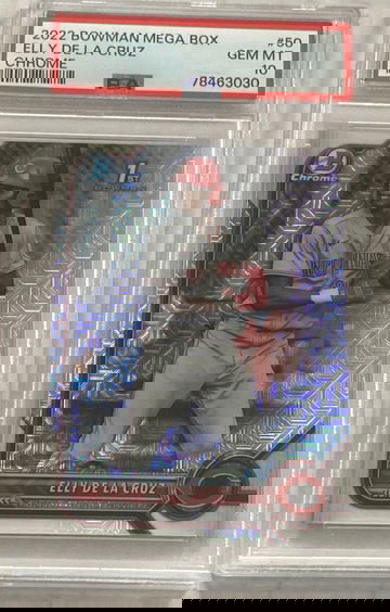 2022 Bowman Chrome Elly De La Cruz 1st Bowman Mojo Prizm PSA 10