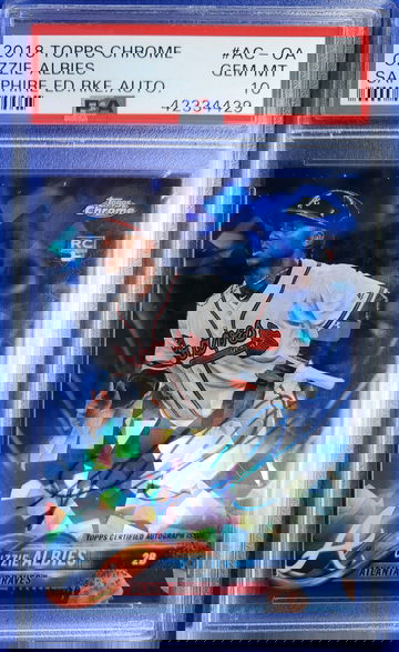 2018 Topps Sapphire Ozzie Albies Rookie Auto PSA 10 Gem Mint