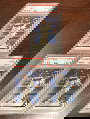 (3) 2019 Topps Series 2 Eloy Jimenez PSA 10