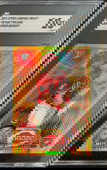 2023 Topps Chrome Update #28 radiating rookies case hit SP Rookie SGC 10 