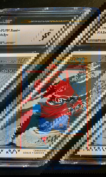 1991-92 OPC Premier Patrick Roy Graded MINT HOF Low POP - NO 10's!!