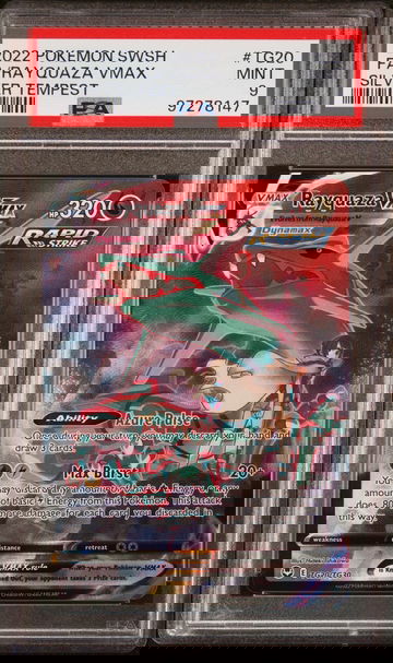 2022 Pokémon Sword & Shield Silver Tempest Trainer Gallery Rayquaza #TG20 PSA 9