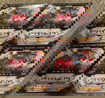 (4) 2020 Panini Prizm Football Wal Mart Mega Box Lot x 4