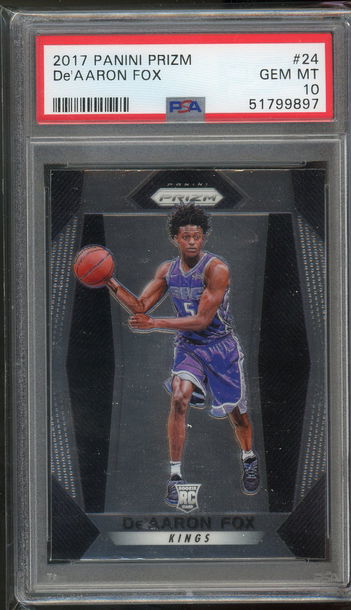 2017 Prizm De'Aaron Fox PSA 10 