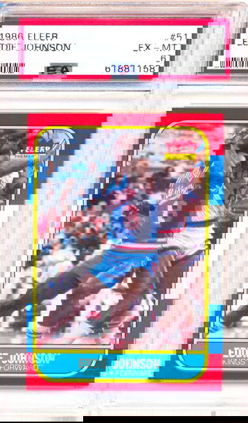 1986 Fleer #51 Eddie Johnson PSA 6