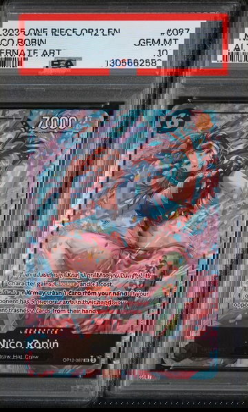 2025 Legacy of the Master (Op12) - English (Borderless) Alt Art Nico Robin #OP12-087 PSA 10