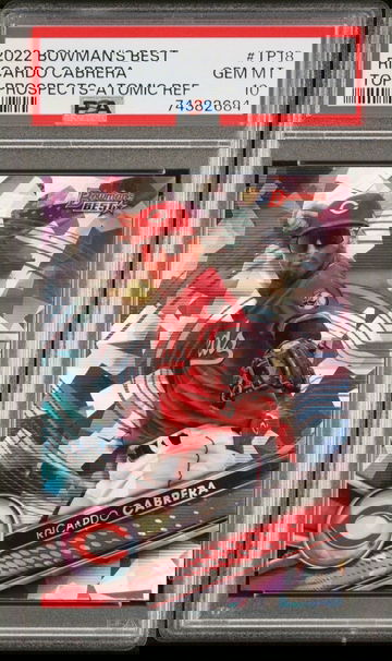 2022 Bowman's Best Top Prospects TP18 Ricardo Cabrera Atomic Refractor PSA 10 GEM MINT Cincinnati Reds 