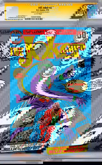 THE JOKER #2 CGC-SS 9.4 SIGNED *BATMAN LEGEND JERRY ROBINSON* JOKER CREATOR 1975